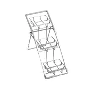 American Metalcraft TASSM Arch Stand, 3-Tier Riser, 17.5" L x 6" W x 11.25" H, Chrome Metal, 9-12" H, Hand Wash 1 image