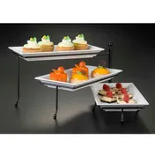 American Metalcraft TTMEL3 3-Tier Ironworks Display Stand Set, Black Wrought Iron Base 1 image