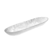 American Metalcraft WSLB27 Boat Bowl, 5-Quart (169 oz) Oblong Resin, White Swirl, 27" L x 7.5" W x 3.4" H, Hand Wash 1 image