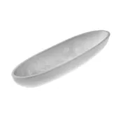 American Metalcraft WSMB17 Translucent Boat Bowl, 1 Quart (47.5 oz) White Swirl, 17.75" L x 4.75" W, Hand Wash Only 1 image