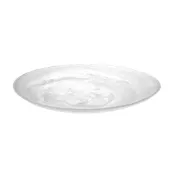 American Metalcraft WSP15 Plastic Platter, 15-7/8" Dia x 2-1/8" H, 74.5 oz, White Swirl Resin, Round, Hand Wash Only 1 image