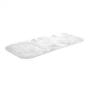 American Metalcraft WSRT21 Plastic Platter - 21-1/8" L x 9.75" W x 1-5/8" H Tray, White Swirl, Hand Wash 1 image