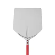 AMPTO 752/33A Square Pizza Peel Shovel, 13" x 13" Anodized Aluminium, 59" Red Handle, Made in Italy 1 image