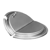 APW Wyott 23780 Stainless Steel Inset Cover, Slotted, Hinged with Clips Fits 7-Qt Bain Marie Pots 1 image