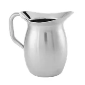American Metalcraft DWPS64 Bell Pitcher, 64-Oz Double-Wall Steel, 5" Dia x 9" H, Satin 1 image
