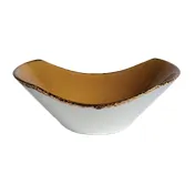 Steelite 11210574 9 Oz Mustard Terramesa Bowl, 6.5" x 5.25" x 2.5", Oven Safe To 530°F - 1 Dozen 1 image