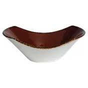 Steelite 11230574 Scoop Bowl, 9 Oz (6.5" x 5.25" x 2.5") Terramesa Mocha Vitrified China - 1 Dozen 1 image