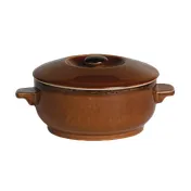 Steelite 1123B828 - 15 Oz Soup Bowl, Mocha China, 6.5" x 4.875" x 2.25", Oven Safe 530°F, 6/Case 1 image