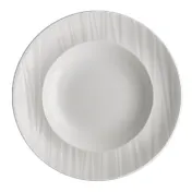 Steelite 4412RF007 - 10 Oz Bowl, 11" Round Bone China Ruche Folio Pattern, Dishwasher Safe - 1 Dozen 1 image