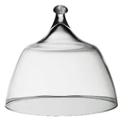 Steelite 4819R379 Cloche Plate Cover, Clear Glass Round, 4.25" x 3.75", Special Rim - 6/Case 1 image