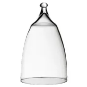 Steelite 4819R380 Cloche Cover, Clear Glass Round, 3.25" x 5.5" Rona Crystalline Finish - 6/Case 1 image