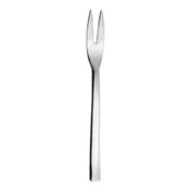 Steelite 5308S024 Oyster Cocktail Fork, 6" 2-Prong, 18/10 Stainless Steel, WNK Tura Finish - 1 Dozen 1 image