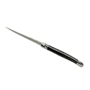 Steelite 5392S079 - 9" Steak Knife, 2.5 mm Stainless Steel Blade, Black Handle, Sharpened - 6/Pack 2 image