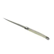 Steelite 5393S079 Steak Knife - 9" 13/0 Stainless Steel Blade, ABS Ivory Guilloche Handle - 6/Pack 2 image