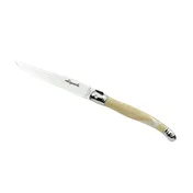 Steelite 5394S077 - 9" Steak Knife, 1.5 mm 13/0 Stainless Steel Horn Handle, 8-9" Overall - 6/Pack 1 image