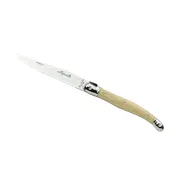Steelite 5394S079 - 9" Steak Knife, 13/0 Stainless Steel Blade, ABS Horn Handle, Forged - 6/Pack 1 image