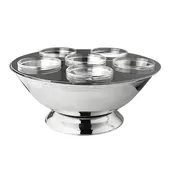 Steelite 5850JX140 Caviar Server Bowl, 3.0 Qt (11.0" x 4.375"), 18/10 Stainless Steel, Fits 4934Q276 1 image