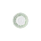 Steelite 62529FP823 - China Saucer, 5.0" x 0.625" Round Porcelain, Hannah Green, 1 Dozen 1 image