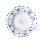 Steelite 62557FP814 - 15 Oz Round Porcelain Soup Bowl, 9.75" Diameter, Camille Blue, Rimmed - 1 Dozen 1 image