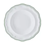Steelite 62580FP814 - 15 Oz Porcelain Soup Bowl, 9.75" Diameter, Double Line Green Folio - 1 Dozen 1 image