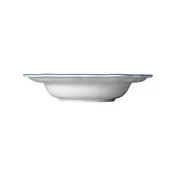 Steelite 62584FP814 - 15 oz Round Porcelain Soup Bowl, 9.75" Triple Line Blue Folio Finish - 1 Dozen 2 image