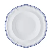 Steelite 62584FP814 - 15 oz Round Porcelain Soup Bowl, 9.75" Triple Line Blue Folio Finish - 1 Dozen 1 image