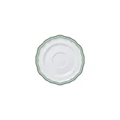 Steelite 62585FP823 Adelina Triple Line Green Porcelain Round Saucer 5.0" x 0.625" Folio - 1 Dozen 1 image