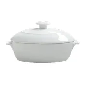 Steelite 6300P035 - Oval Bowl With Lid, 4.25 Oz 5.75" X 3.0" X 2.75", Porcelain, 465°F - 24/Case 1 image