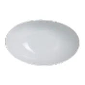 Steelite 6900E587 Oval Porcelain Dinner Bowl, 15 oz Capacity, 7" Diameter, General Usage - 1 Dozen 1 image