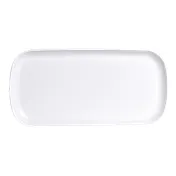 Steelite 7041DD207 Slider Tray, Rectangular White Melamine, 14" x 7", Delfin Design - 1 Dozen 1 image