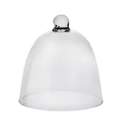 Steelite 7100DR047 Plate Cover Cloche, 5.5" x 5.5" Round Clear Plastic, 2"-7" Size Range - 6/Case 1 image