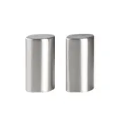 Steelite 7600CV002 Salt Pepper Shaker Set, 1.5" x 1.0" x 2.5" Stainless Steel Top & Jar, - 1 Dozen 1 image