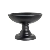 Steelite 7710ER002 Pedestal Stand, Round Black Resin, 11.75" x 8.5", H 5"-9", Ø 11"-14" - Case 1 image