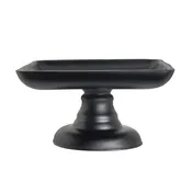 Steelite 7710ER004 Square Stand 12.75"x12.75"x7" Black Resin Dishwasher-Safe 5"-9" 11"-14" - 1/Case 1 image