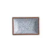 Steelite 7900BR709 Rectangle Soy Dish, 2 Oz, 3.875" x 2.5" x 1.0" Blue Melamine, Tribeca - 1 Dozen 1 image