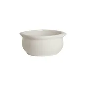 Steelite DCI12BW - 10-12 oz White Ceramic Crock 4-1/4" (5" Handle) x 2" H, Oven Safe LeadFree - 1 Dozen 1 image