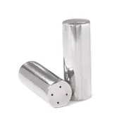 Steelite DW7011SS Salt & Pepper Set, 2 oz, 2.5"W x 1.25"D x 3.5"H, 18/10 Stainless Steel, 6/Case 1 image