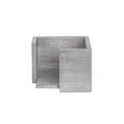 Steelite DWFBWDNH475GW Napkin Holder, 5.75" x 5.75" x 4" Wood, Grey Wash, Haber Fusion Buffet System 1 image