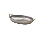 Steelite GWSSD24V - Oval Stainless Steel Bowl, 1.25 Qt (11.375" x 7" x 2"), Vintage Look - 6/Case 1 image