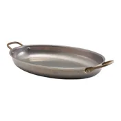 Steelite GWSSD34V - Oval 1.75 Qt Bowl, 15.75" x 9.0" x 2.0", Stainless Steel, Vintage - 3/Case 1 image