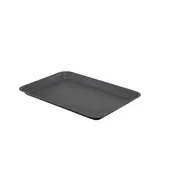 Steelite GWSST3121BKV - Rectangular Tray, 12.5" x 8.625" x 0.75", Black 18/0 Stainless Steel, 1 Dozen 1 image