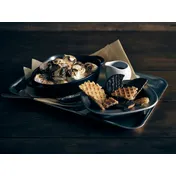 Steelite GWSST3121V - Serving Tray, 12.5" x 8.625" x 0.75", Stainless Steel Vintage, 1 Dozen 2 image