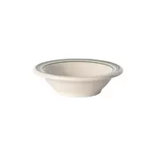 Steelite HL1701 - Grapefruit Bowl, 9 oz (6.375" x 1.75"), China, Green Band, Dishwasher Safe - 36/Case 1 image
