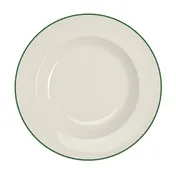 Steelite HL38063930 - 20 oz Round Pasta Bowl, 11" x 1.625" China, Green Line Finish - 1 Dozen 1 image