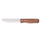 Steelite WL660537 - Jumbo 10" Steak Knife with 5" Steel Blade, Wood Handle, Hand Wash - 12/Case 1 image