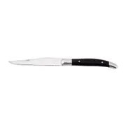 Steelite WL800152 Steak Knife, 9 1/8" Length, 4" Blade, Pointed Tip, Black Delrin Handle - 1 Dozen 1 image