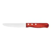 Steelite WL840526R Steak Knife, 10" Blade, 8-9" Overall, Wood Handle, 13/0 Brazil Walnut - 1 Dozen 1 image
