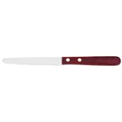 Steelite WL970528 - 8.375" Red Steer Steak Knife, 4" Stainless Steel Blade, Plastic Handle - 24/Case 1 image