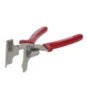 Steelite WLPANGRIP Pizza Pan Gripper, 7.75" x 2" x 4" Stainless Steel with Red Handles - 5/Case 1 image