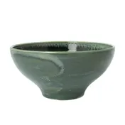 Steelite 17830541 Tulip Bowl - 1.125 Qt 36 oz 7" Burnt Emerald Ceramic Tone-on-Tone Glaze - 1 Dozen 2 image